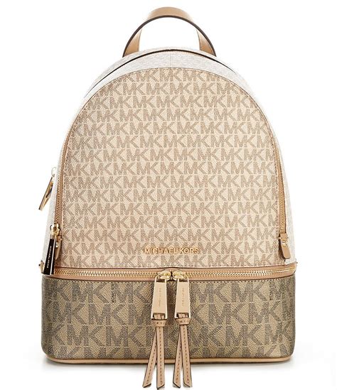 michael michael kors rhea medium logo backpack|Michael Kors rhea colorblock backpack.